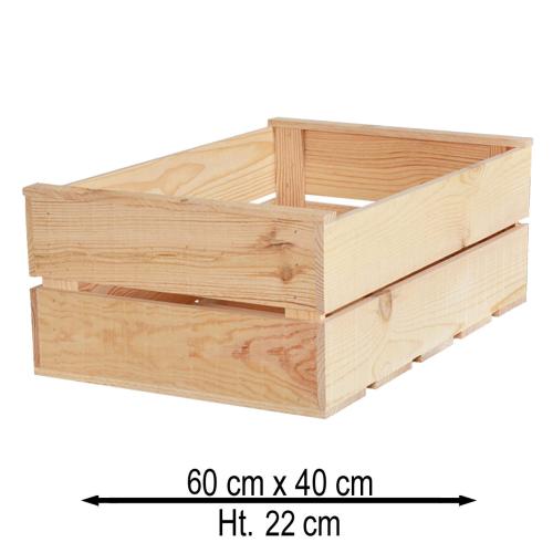 Caisse en bois 2 niveaux 60 x 40 x 22 cm - comptoirzerodechet.com