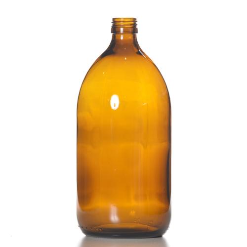 Flacon verre ambré 1 litre - Comptoir zéro déchet