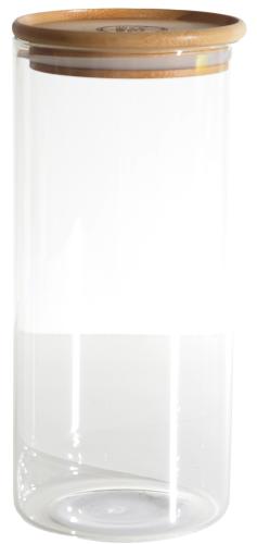Pot rond 1,35 litre en verre Borosilicaté couvercle bambou - comptoirzerodechet.com
