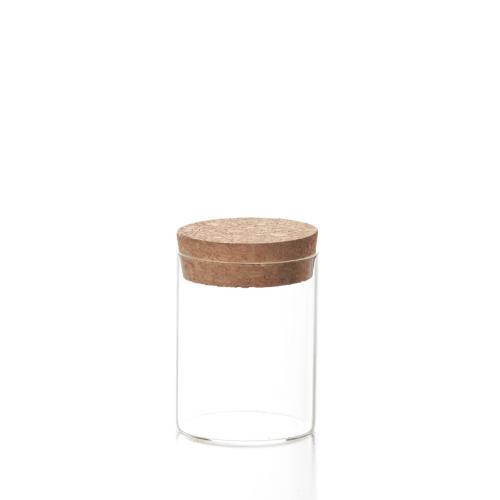 Pot rond 170 ml en verre bouchon liège - Comptoir zéro déchet