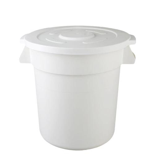 Seau blanc 38 litres avec couvercle - comptoirzerodechet.com