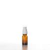 Flacon verre ambré 10 ml Sélection du Bouchage (DIN18) : Spray Blanc + Capot Transparent