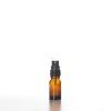 Flacon verre ambré 10 ml Sélection du Bouchage (DIN18) : Spray Noir + Capot Transparent