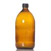 Flacon verre ambré 1 litre Sélection du Bouchage (28410) : Bonchon Noir Jointé