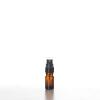 Flacon verre ambré 5 ml Sélection du Bouchage (DIN18) : Spray Noir + Capot Transparent
