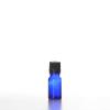 Flacon verre bleu 10 ml Sélection du Bouchage (DIN18) : Bouchon Noir avec Bague Jointé Inviolable