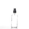 Flacon verre transparent 100 ml Sélection du Bouchage (DIN18) : Spray Noir + Capot Transparent