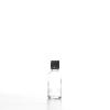Flacon verre transparent 10 ml Sélection du Bouchage (DIN18) : Bouchon Noir avec Bague Jointé Inviolable