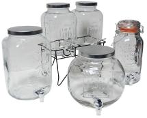 Fontaine en verre pour liquide 3,6 litres + Robinet Inox - Comptoir zéro déchet