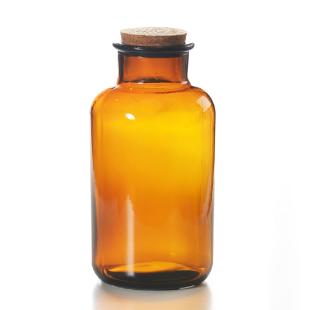 Bouteille vintage verre soufflé ambré apothicaire contenance 1,5L