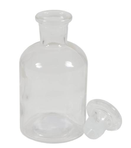 Flacon pharmaceutique apothicaire verre transparent 250 ml - comptoirzerodechet.com
