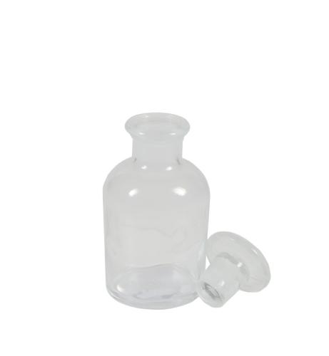 Flacon pharmaceutique apothicaire verre transparent 60 ml - comptoirzerodechet